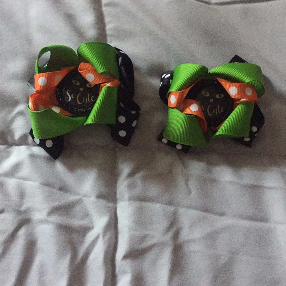 Matching Halloween Hair Bows 👻
